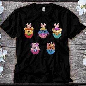 Disney Winnie The Pooh Bunny Easter Eggs Happy Easter Day Unisex Adult T-shirt